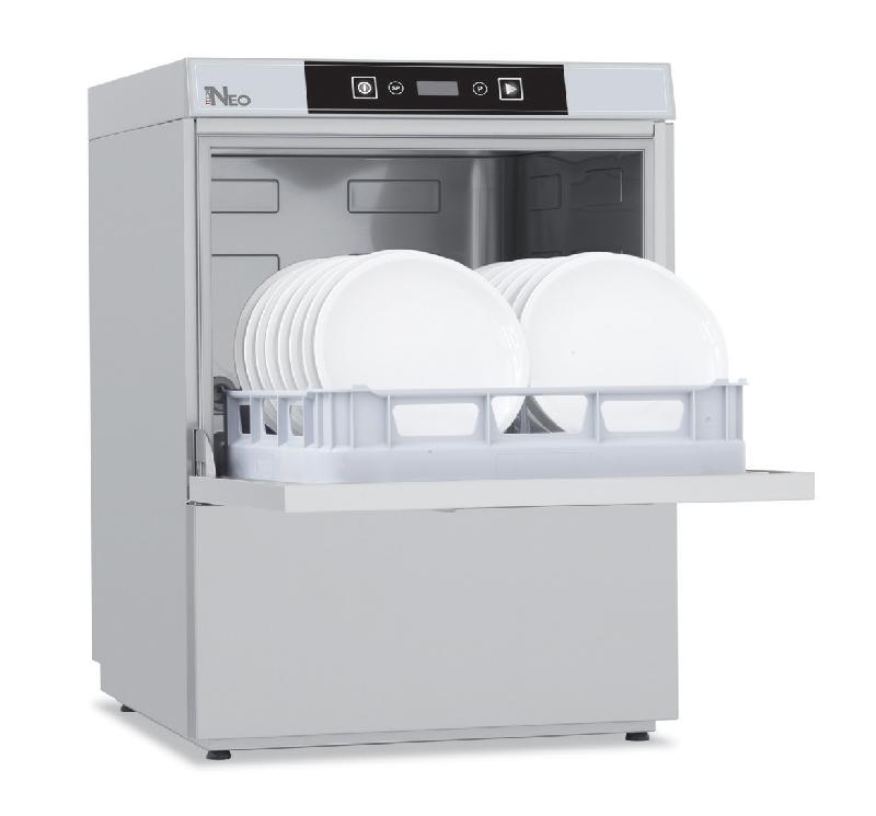 Lave-vaisselle professionnel avec pompe de vidange et adoucisseur - 15 litres panier 500 x 500 mm - NEO600APV1_0