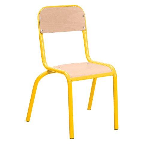LOT DE 2 - CHAISE SCOLAIRE LUDO - TAILLE 4 - CP/CE1 - JAUNE