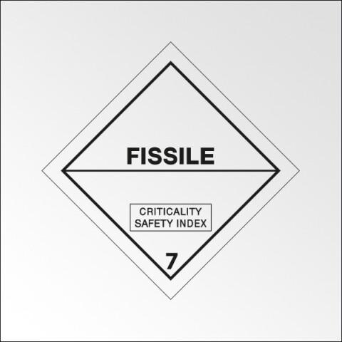 LOT DE 2 - SIGNALISATION DE TRANSPORT NORMALISÉE ADR - DANGER CLASSE 7-E - 250 X 250 MM - PLAQUE MAGNÉTIQUE