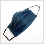 Masque lavable 3 plis bleu vert - tissu 100% coton - VDM - barrette nasale incluse - 4 épaisseurs_0