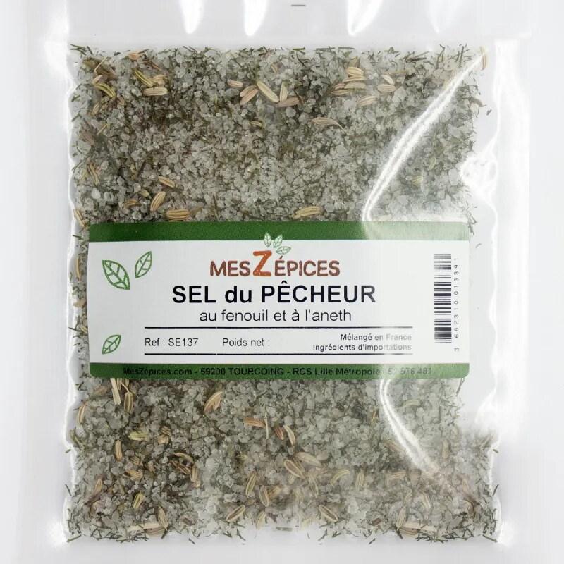 MesZépices - Sel du pêcheur au fenouil et à l'aneth - Sachet de 250 g - 3662310013407_0