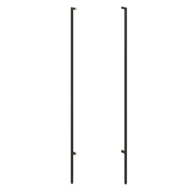 Montant crémaillère mural H240cm - Pas de 25 – noir_0