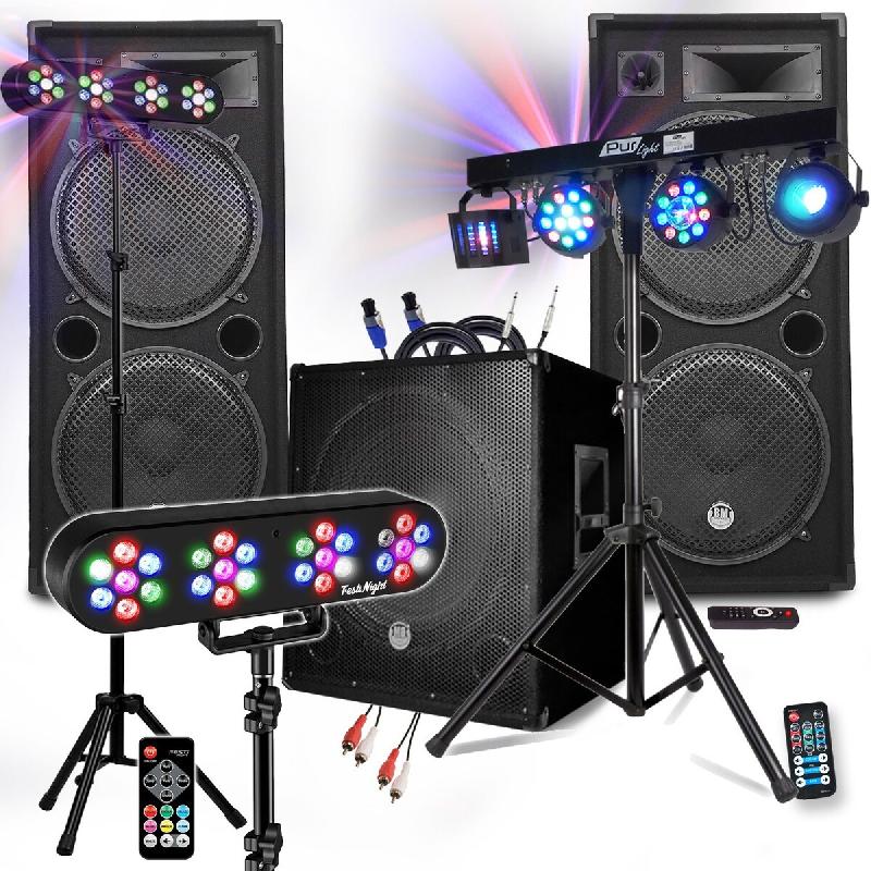 Pack SONO BM SONIC MEGA BASSES 3200W Caisson/Subwoofer bi-amplifié 18