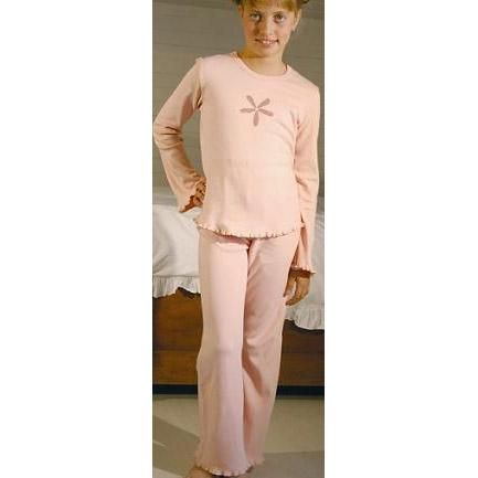 PEAU ETHIQUE - PYJAMA FILLE ROSE EN COTON BIOLOGIQUE 12 ANS