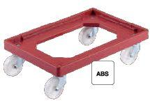Plateforme roulante - plat159ch0604004 - roues en polyamide blanc pour environnement humide, charge 300kg - 610x400x180mm_0