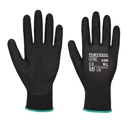 Portwest - Gants manutention enduit nitrile sablé DERMI GRIP NPR15 Noir Taille 7 - 5036108341184_0