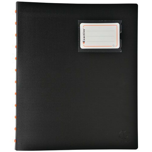 PROTÈGE-DOCUMENTS À ANNEAUX ET POCHETTES 60 VUES A4 NOIR - EXACOMPTA
