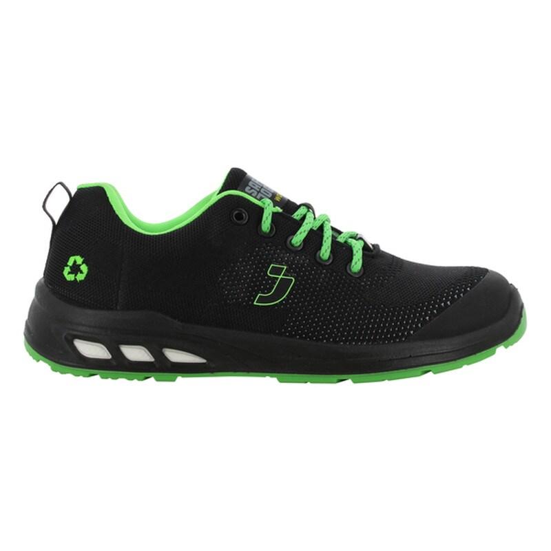 Safety Jogger - Chaussures de sécurité basses décontractées ultra-respirantes avec embout en acier ECOFITZ noir et vert  S1P http://carbonn.Fr/img_0