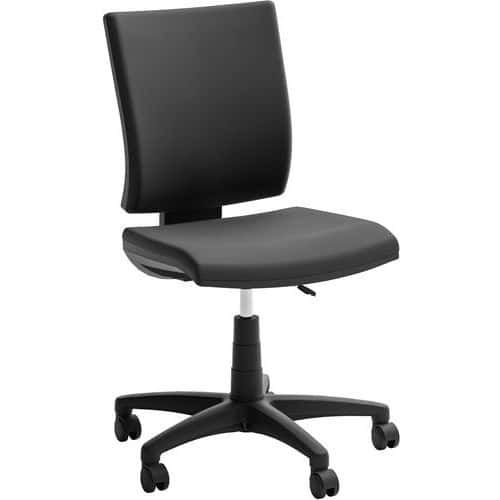 SIÈGE DE BUREAU BAS OPTIMA - REVÊTEMENT ÉCOCUIR - NOIR - QUADRIFOGLIO