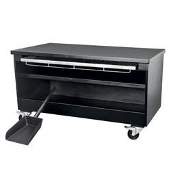 Soubassement sur roues avec rangement charbon dim. 1280x800xh730 - BRC/120-N_0