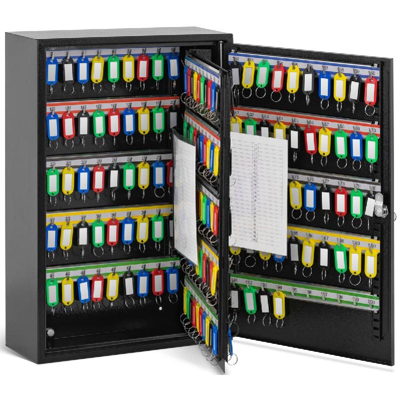 Stamony - Stamony Boîte À Clés Armoire Placard Clef Clefs Cle Boite Sécurisée Coffre Avec Serrure ST-KB-200 (Capacité 200 Clés, 20 - 4062859977823_0