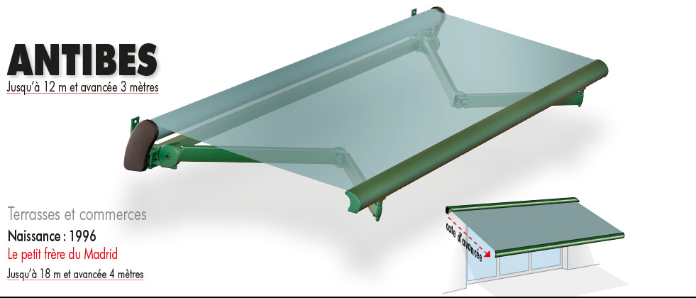 Store banne monobloc Antibes - pour terrasse et balcon avec motorisation SOMFY_0