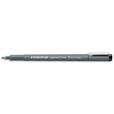 STYLO FEUTRE STAEDTLER PIGMENT LINER 308 - POINTE BISEAU 2MM - NOIR