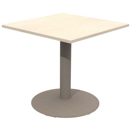 TABLE MANO 80X80 T6 - STRAT ABS ÉRABLE GOTLAND/NOISETTE - MOBIDECOR