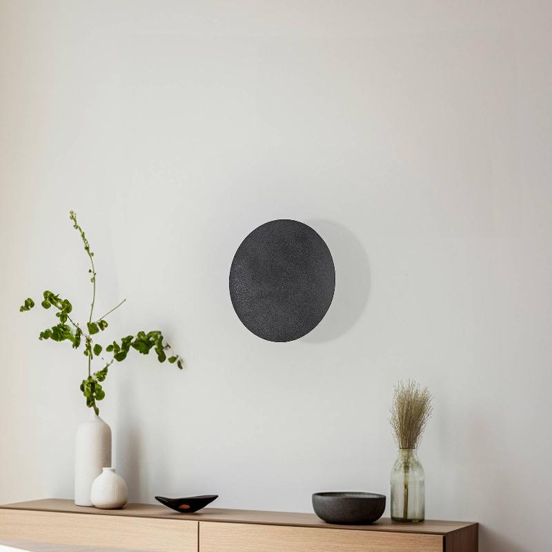 TK LIGHTING APPLIQUE MURALE LUNIA NEW, NOIR, Ø 20 CM
