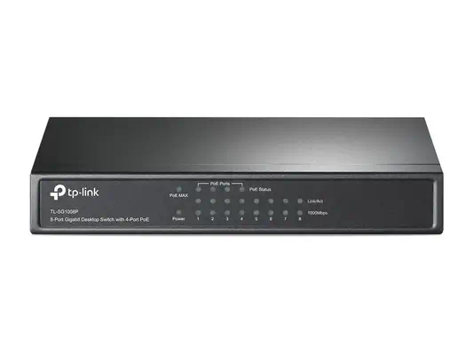 TP-Link TL-SG1008P Géré Gigabit Ethernet (10/100/1000) Connexion Ethernet, supportant l'alimentation_0