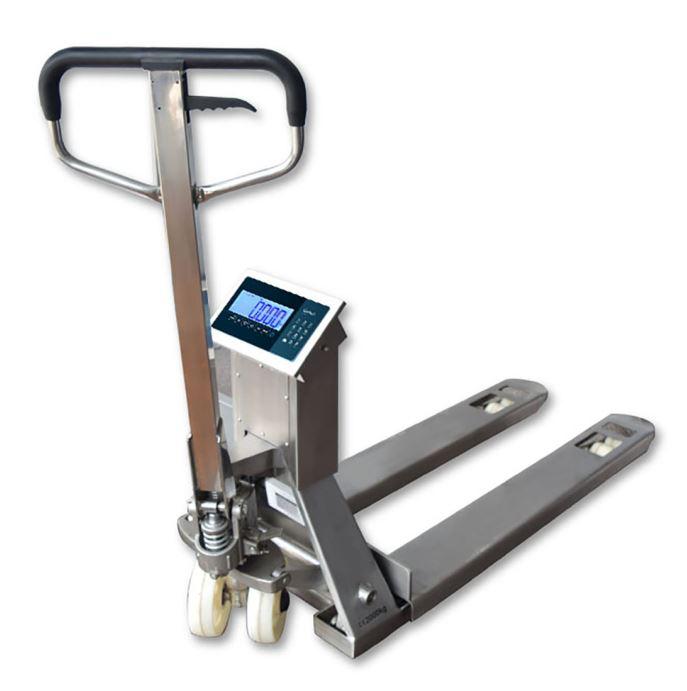Transpalette peseur en acier inoxydable - Série TP410i avec indicateur GI410 LCD et imprimante en option_0