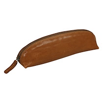 FLYING SPIRIT TROUSSE EN CUIR TRIANGULAIRE 18X4X4CM - COGNAC - LOT DE 6