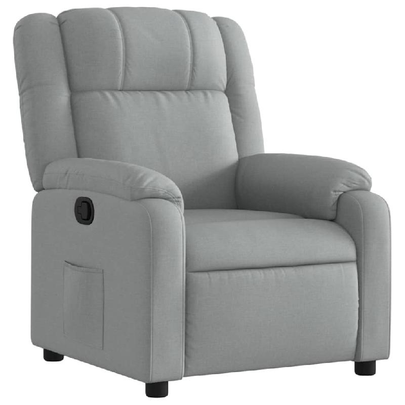 VidaXL Fauteuil inclinable gris clair tissu Modèle Ismaria - 3206200_0