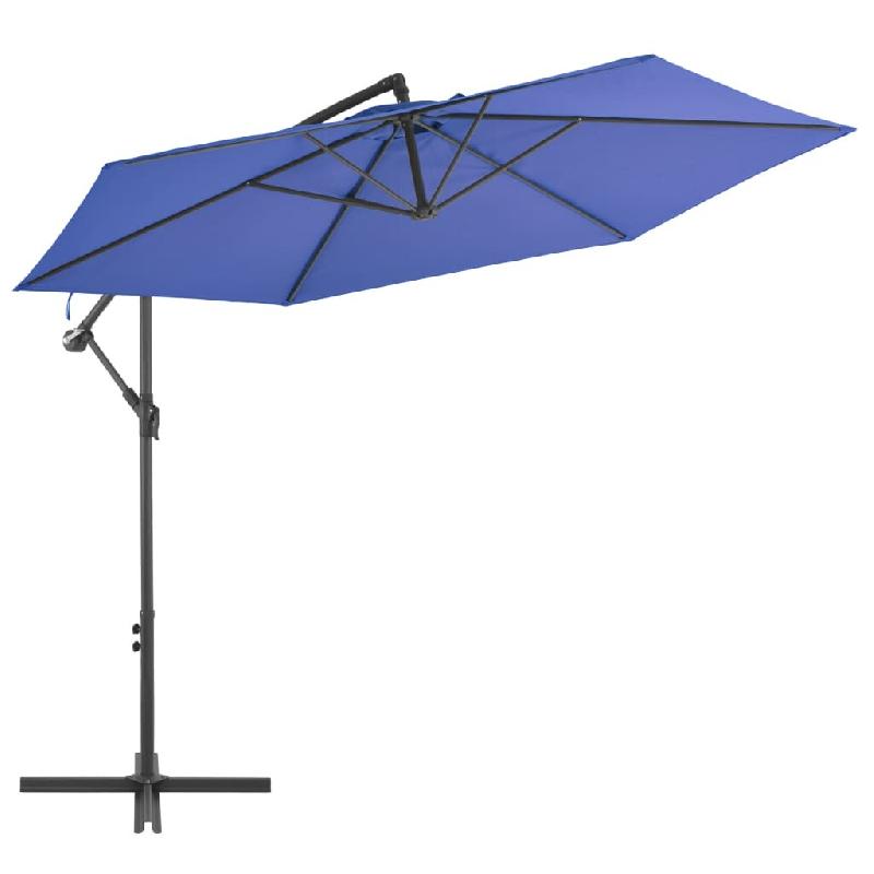 VidaXL Parasol de jardin en porte-à-faux avec mât en aluminium bleu Modèle Atlas Prime Plus - bleu 47133_0