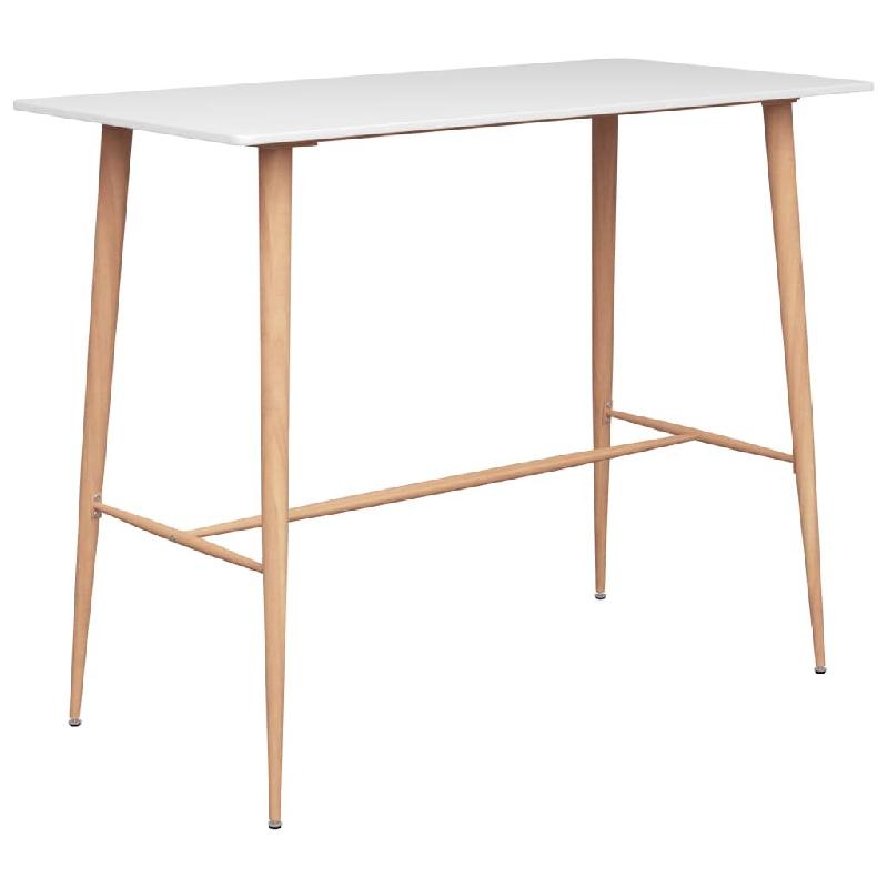 VidaXL Table de bar Blanc 120x60x105 cm Modèle Helios Bois - Bois manufacturé 248145_0