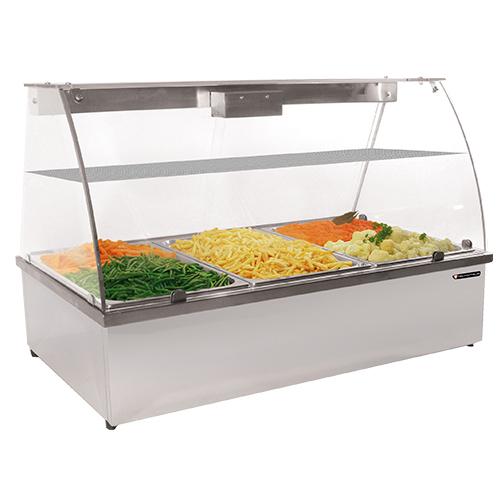 Vitrine bain-marie a poser 4xgn1/1 bombée - VC4_0