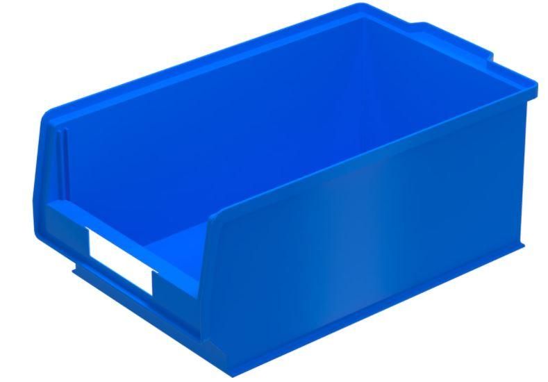 Bac à bec avec barre de manutention, coloris bleu, Dimensions: 350 x 210 x 145 mm -  Serie PK_0