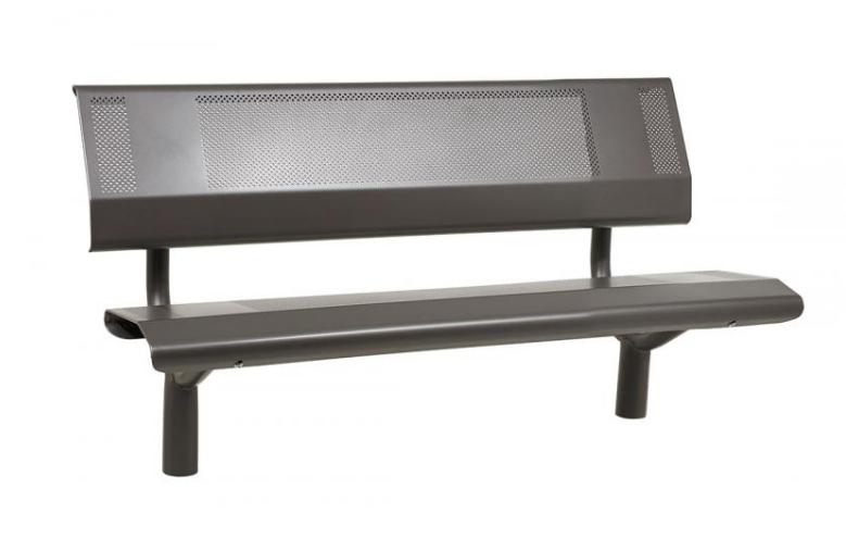 Banc Public Otta - Structure en acier zingué - Longueurs 1500 ou 1800 mm_0