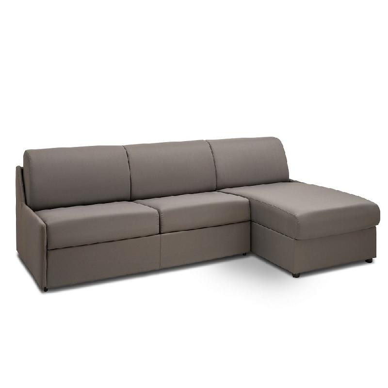 CANAPÉ D'ANGLE CONVERTIBLE GAIN DE PLACE GRIS SILVER EXPRESS COUCHAGE 140 CM_0