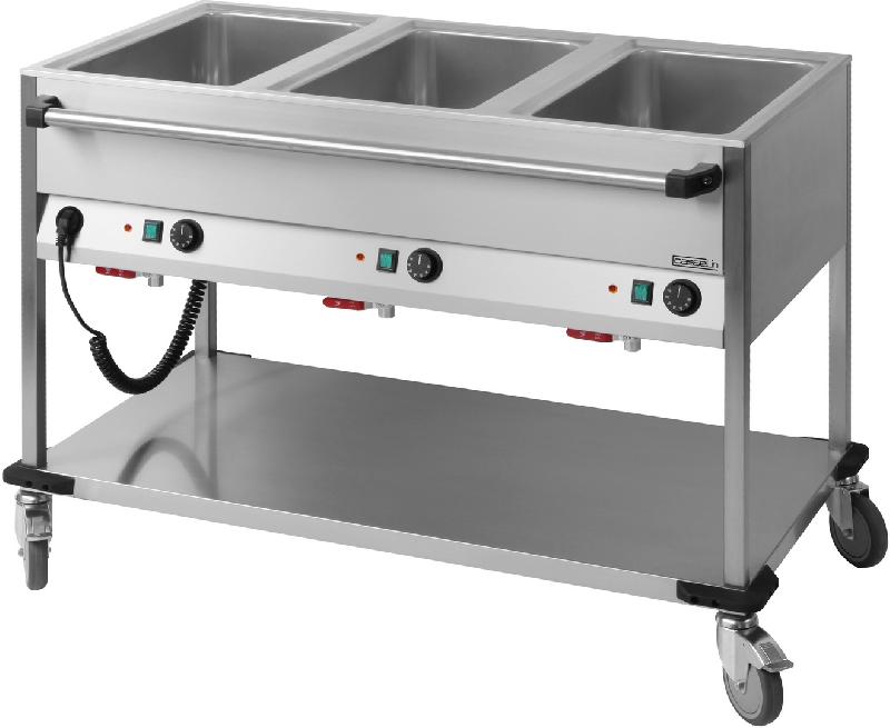 Chariot a eau 3 x gn 1/1 puissance 2 100 w / 230 v bain-marie - CCBM3H_0