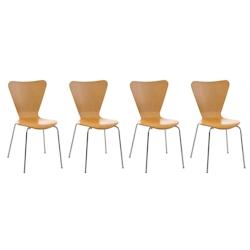 Décoshop26 - Lot de 4 chaises de séjour bureau en bois et métal CDS10108 - 3000203528728_0