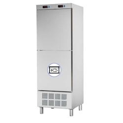 EURAST - Armoire frigorifique mixte 1 porte 560x542 et 1 dep. Poisson - 700x720x2070 mm - 650 W 230/1V - 77120609 - gris inox 77120609_0