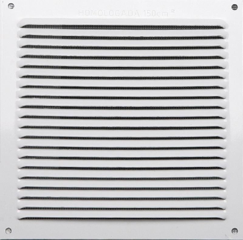 Grille d'aération aluminium laqué - 17x17 cm - anti-insectes, usage intérieur et extérieur_0