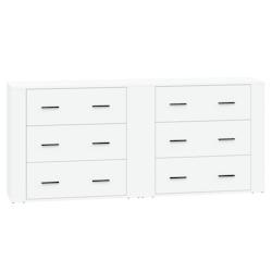 Helloshop26 - Buffet bahut commode armoire meuble de rangement organisateur cuisine salle de séjour salons lot de 2 bois 02_0036687 - 3000212998741_0