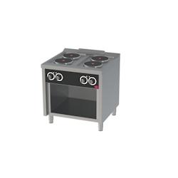 HR FAINCA - Fourneau électrique 4 plaques sur placard CE4P750E - Acier inoxydable 18/10 - Puissance 10,4 kW_0