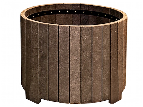 Jardinière de ville extérieure Arles - 1000% recyclée - Diamètre 77 - Dimensions 70x30, 50x50, 100x30_0