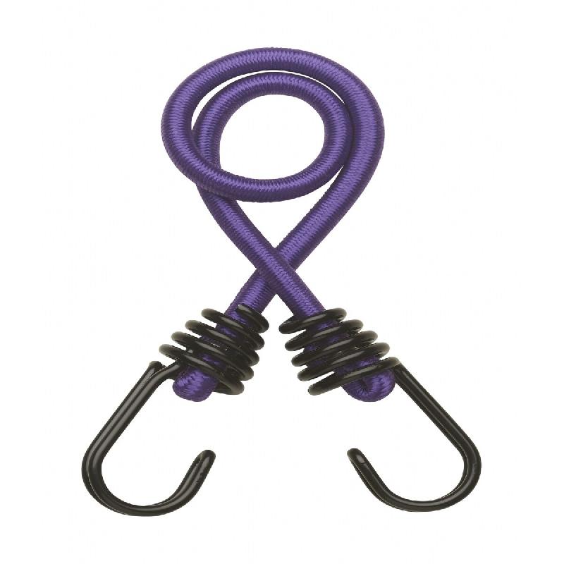 Lot de 2 tendeurs en caoutchouc à crochets, 8mmx45cm, violet - THIRARD - violet aluminium 3150262906200_0