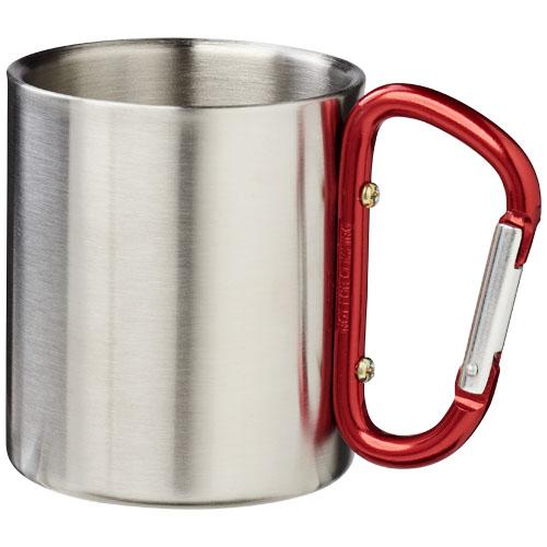 Mug isotherme Alpes - 200ml avec mousqueton intégré - Acier inoxydable pour camping et plein air_0