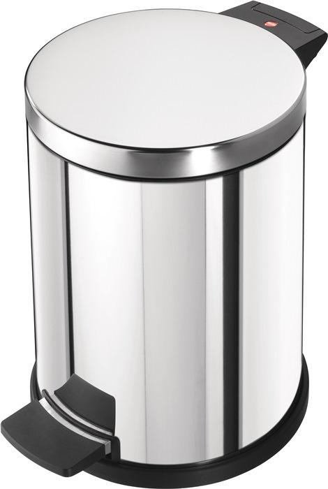 Poubelle à  pédale 12 l D280xH360 mm acier inoxydable poli HAILO_0