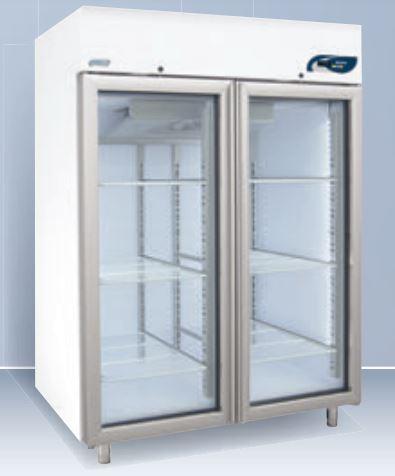 Réfrigérateur médical MPR 925/1160/1365 - acier blanc ou inox - 12 modèles de 110 à 2100 litres - portes vitrées triple cristal_0