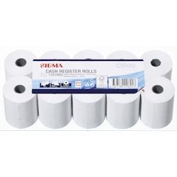 SIGMA Rouleaux de papier thermique CR09, 57 mm x 30 m, 10 unités - blanc papier 14964_0
