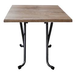 Stamp Reverdy table variation 70x70 canyon oak 4730/pied gris martele - multicolore multi-matériau 3661365003579_0