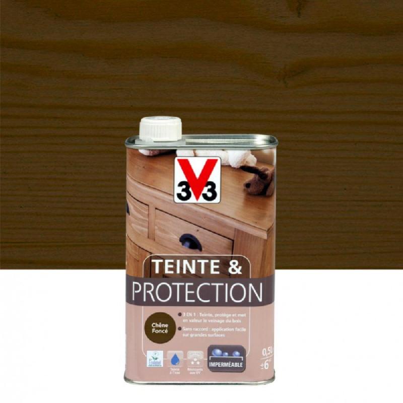 Teinte et protection V33, 0.5 l, chêne foncé mat_0