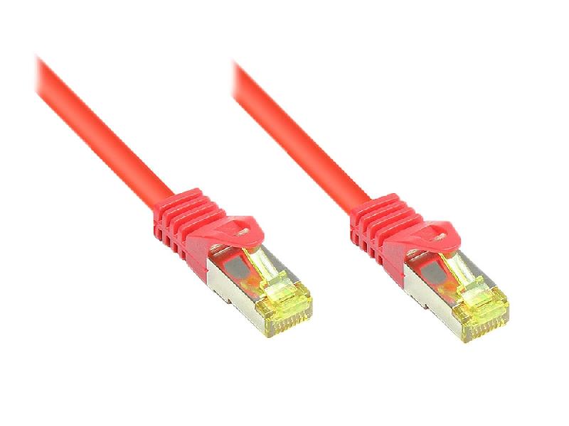 GOOD CONNECTIONS 8070R-030R - Câble RJ45 Catégorie 7 - 3m - Blindage S/FTP - Rouge_0