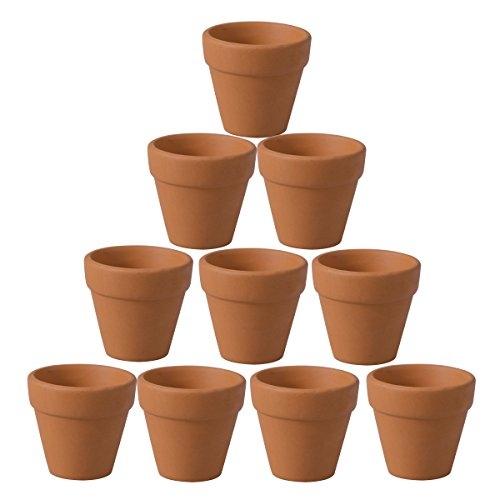 OUNONA LOT DE 10 MINI-POTS EN TERRE CUITE - POTS FLEURS/CACTUS - IDÉAL_0