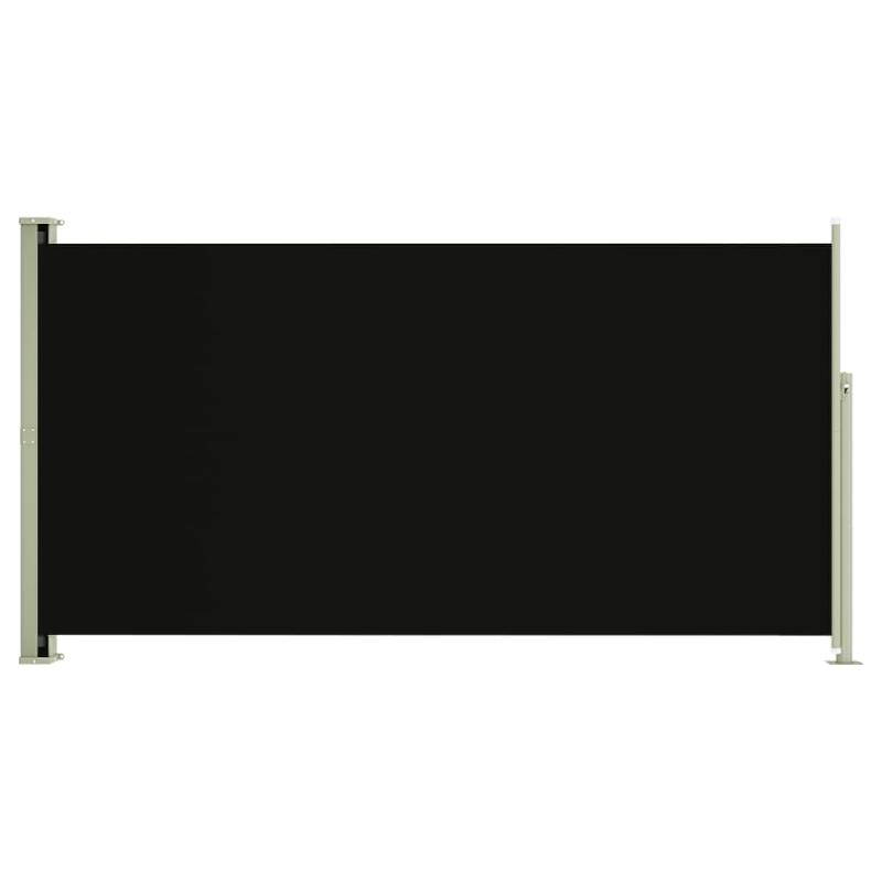 AUVENT PARAVENT STORE BRISE-VUE LATÉRAL RÉTRACTABLE DE PATIO JARDIN TERRASSE BALCON PROTECTION VISUELLE ÉCRAN 160 X 300 CM NOIR 02_0007287_0