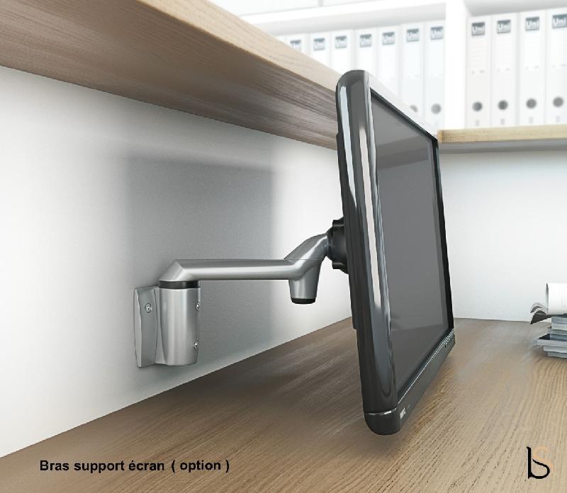 Banque d'accueil modulable - Mobel Linea - Gris ombre, Acacia foncé, Non, 364_1