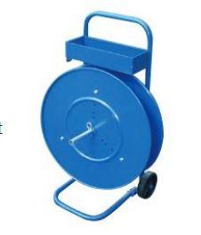 Dévidoir pour feuillards polyester - avec bac de rangement et roulettes pour poste de cerclage_0