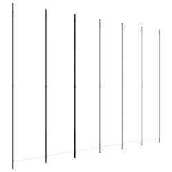 Décoshop26 - Paravent séparateur de pièce cloison 6 panneaux 300 x 220 cm tissu blanc et fer DEC031049 - blanc 3000258264206_0