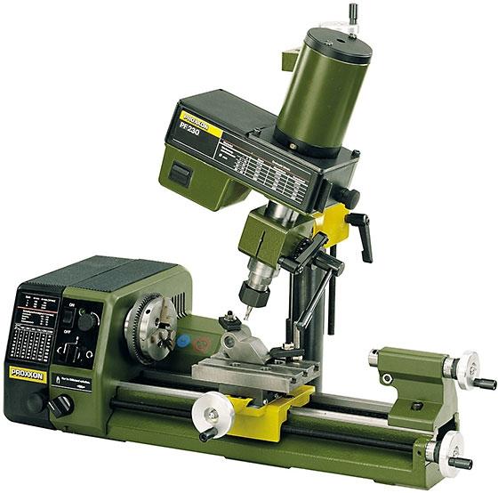 Dispositif de fraisage pour PD250E - colonne 35x400mm, table rainurée 110x70mm, pinces 6/8/10mm_0